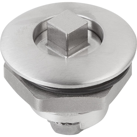 Kipp Quarter-Turn Lock Small Version, D=32, H=18, Stainless Steel 1.4404, Comp:Stainless Steel K1339.1718